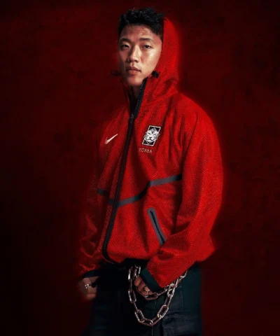 Nike x South Korea National Team Red Full Zip Hoodie