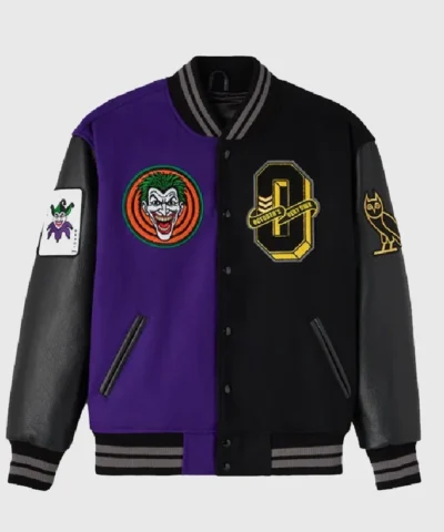 OVO Batman x The Joker Split Varsity Jacket