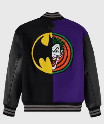 Octobers Very Own 2026 Batman x The Joker Split Black and Purple Jacket 