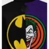 Octobers Very Own 2026 Batman x The Joker Split Black and Purple Varsity Jacket 