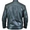 Order Ethan Distressed Waxed Leather Cafe Racer Green Jacket For Sale
