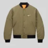 Order Nike x Stussy Black and Olive Green Bomber Jacket 