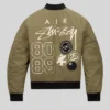 Order Nike x Stussy Reversible Black and Olive Green Bomber Jacket - Olive Green