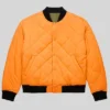 Order Nike x Stussy Reversible Black and Olive Green Bomber Jacket - Orange