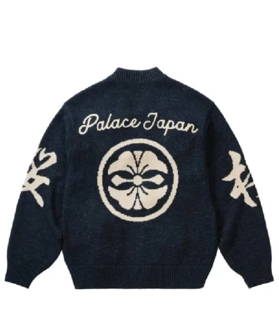 Order Now Palace x Evisu Navy Full Zip Bomber Jacket