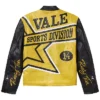 Order Now VALE FOREVER Motocross Yellow and Black Leather Jacket