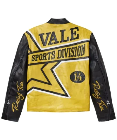 Order Now VALE FOREVER Motocross Yellow and Black Leather Jacket