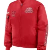 Order San Francisco 49ers Patch Scarlet Satin Full-Zip Jacket