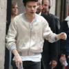 Order now Harry Style Metallic Satin Bomber Rainbow Jacket