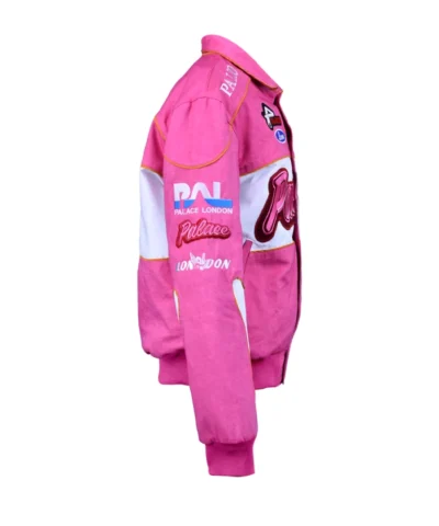 Palace Fast Bomber Cotton Jacket in Pink