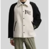Palm Angels University Black and White Varsity Jacket 