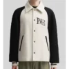 Palm Angels University Black and White Wool Jacket 