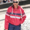 Paris Fashion Week Fall 2026 Little Simz Red Windbreaker Jacket 