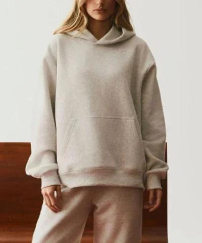 Parke Boston Graphic Grey Fleece Pullover Hoodie