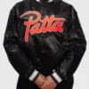 Patta x Nike Hyper Crimson Anniversary Edition Black Satin Jacket