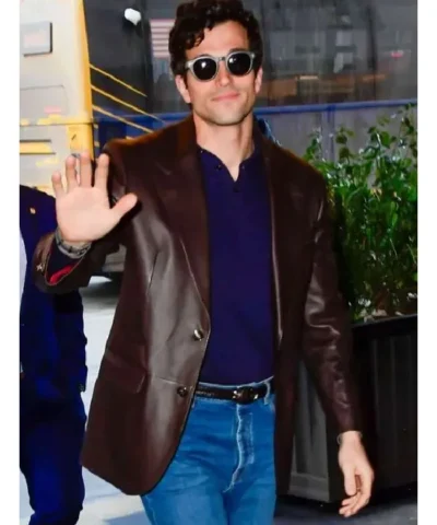 Paul Anthony Kelly Brown Leather Blazer