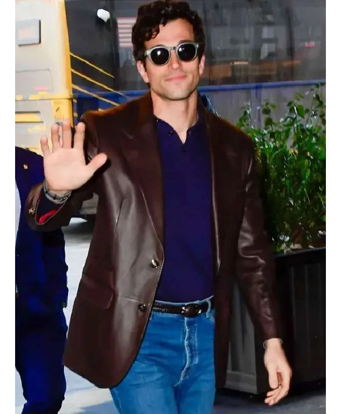 Paul Anthony Kelly Brown Leather Blazer