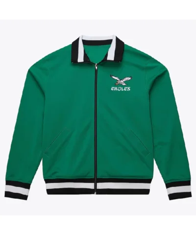 Philadelphia Eagles Green Retro Full-Zip Track Jacket