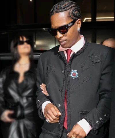 Pieces Jaunes Gala 2026 ASAP Rocky Date Night Black Embroidered Jacket