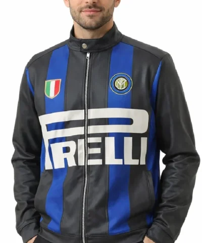 Plateau x Inter Milan Leather Jacket