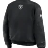 Raiders Black Patch Full-Zip Bomber Jacket For Men and Women 