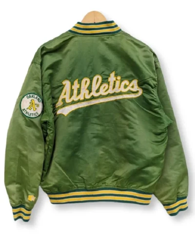Rare Oakland Athletics Vintage Full-Snap Satin Jacket