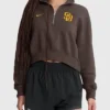 San Diego Padres Nike Brown Primetime Phoenix Half-Zip Sweatshirt