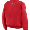 San Francisco 49ers Patch Scarlet Satin Bomber Full-Zip Jacket