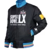 San Francisco Bay Area Super Bowl LX 2026 Black Satin Varsity Jacket