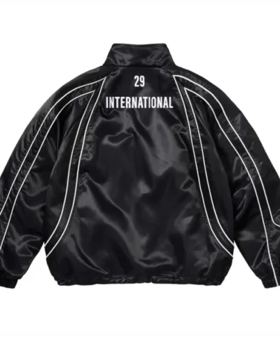 Satin-Trim Pullover Jacket