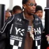 Shop Las Vegas F1 Grand Prix Travis Scott Black Printed Jacket