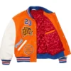 Shop Now Supreme Tiger Full Snap Wool Orange Varsity Jacket