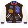 Shop Now Supreme Tiger Full Snap Wool Varsity Jacket