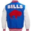 Shop Sebastian Buffalo Bills Blue and White Wool Varsity Jacket On Sale