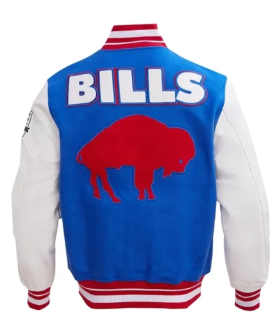 Shop Sebastian Buffalo Bills Blue and White Wool Varsity Jacket On Sale