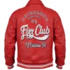 Shop Stegaro Fizz Club Bomber Red Leather Jacket