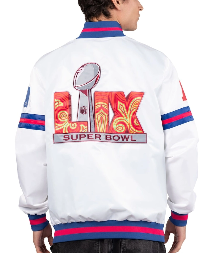 Shop Super Bowl LIX Starter Full-Snap White Jacket
