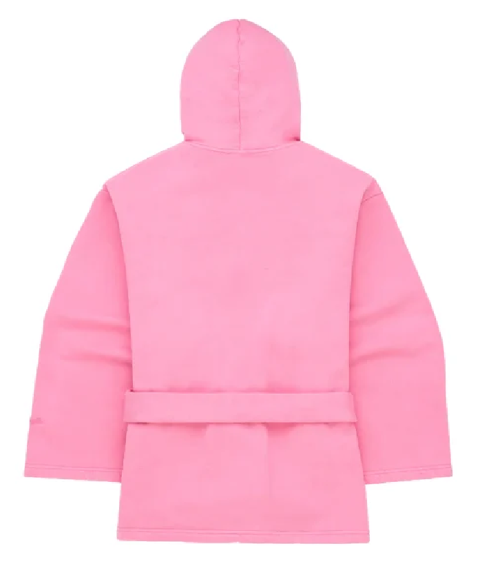 Skylrk Pink Short Belted and Hooded Robe