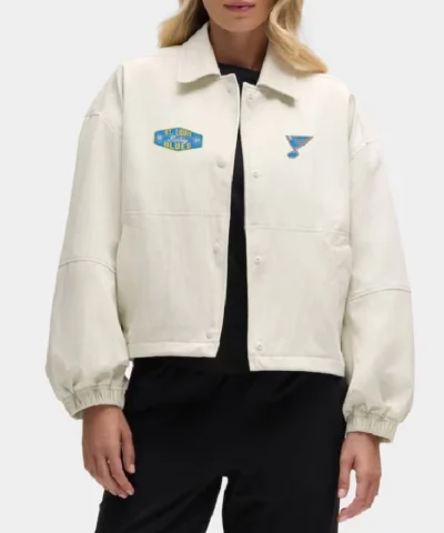 St. Louis Blues Heathered Bone Coaches Jacket