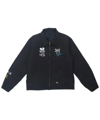 Steadman Stars Black Quilted Zip-Up Jacket