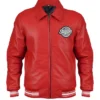 Stegaro Fizz Club Bomber Leather Red Jacket