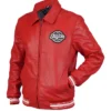 Stegaro Fizz Club Leather Jacket in Red