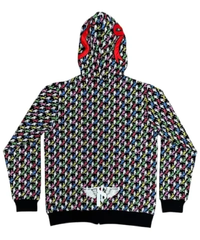 Suede x Asaali All Over Print Glow In The Dark Full Zip Hoodie For Men and Women 