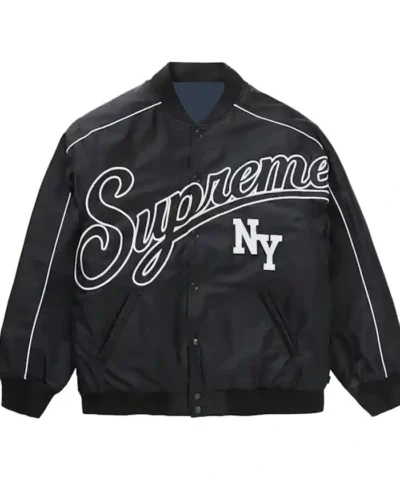 Supreme-Contrast-Script-Black-Varsity-Jacket