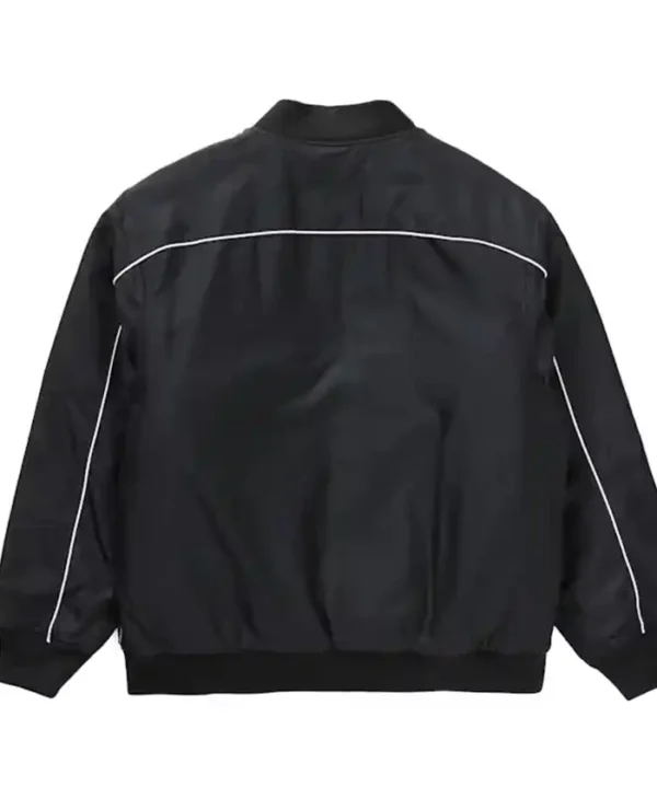 Supreme Contrast Script Black Varsity Jacket | Shop Now - Las