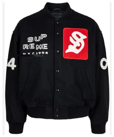 Supreme Tourist Black Varsity Jacket