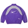 Supreme X Nike Mesh Panelling Purple Cotton Track Jacket