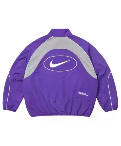 Supreme X Nike Mesh Panelling Purple Cotton Track Jacket