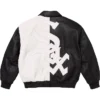 Supreme x Chicago White Sox Black and Pink Leather Jacket