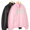 Supreme x Chicago White Sox Black and Pink Varsity Jacket